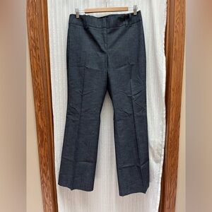 Ann Taylor LOFT Dark Cotton Chambray Ann Style Trouser Pants size 8